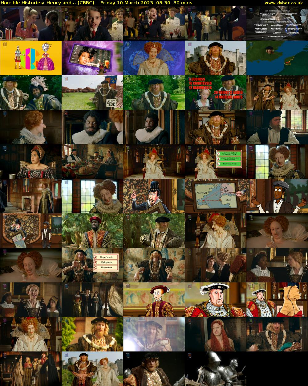 Horrible Histories: Henry and... (CBBC) Friday 10 March 2023 08:30 - 09:00
