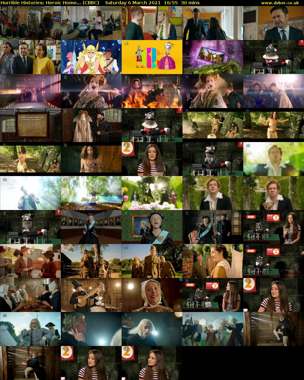 Horrible Histories: Heroic Home... (CBBC) Saturday 6 March 2021 16:55 - 17:25