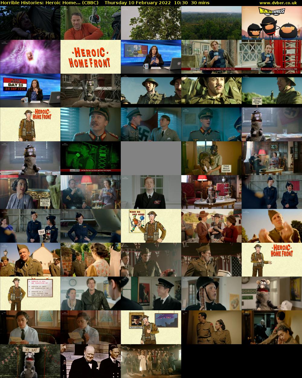 Horrible Histories: Heroic Home... (CBBC) Thursday 10 February 2022 10:30 - 11:00
