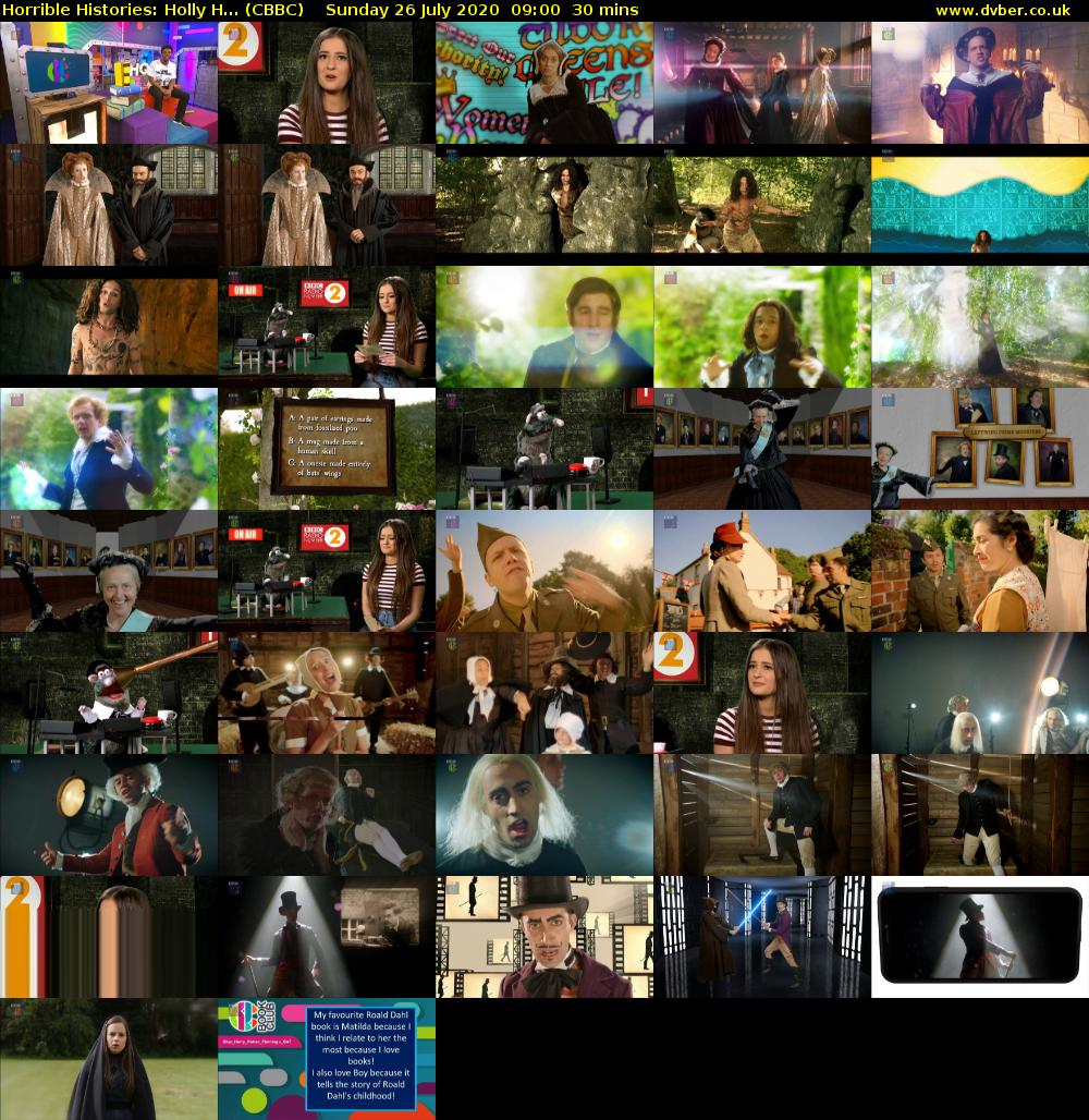 Horrible Histories: Holly H... (CBBC) Sunday 26 July 2020 09:00 - 09:30