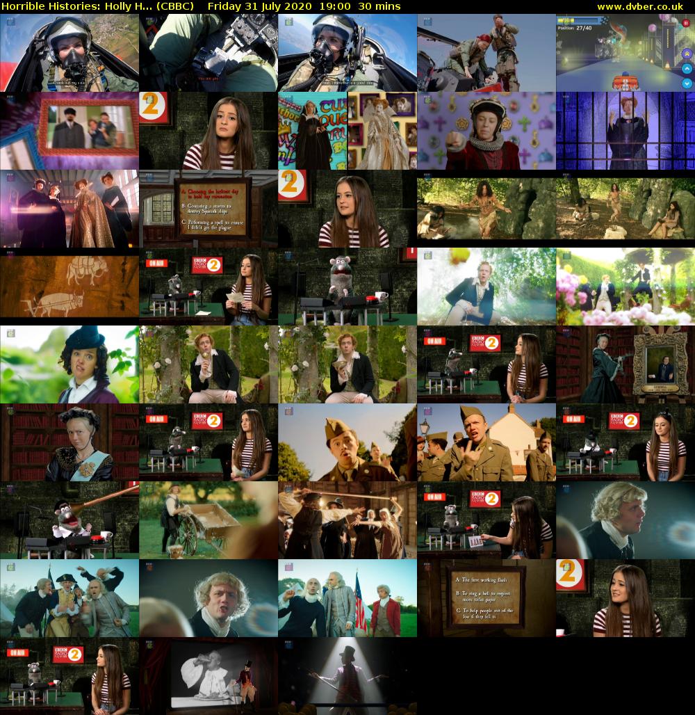 Horrible Histories: Holly H... (CBBC) Friday 31 July 2020 19:00 - 19:30