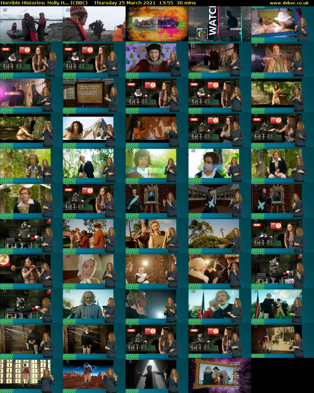Horrible Histories: Holly H... (CBBC) Thursday 25 March 2021 13:55 - 14:25