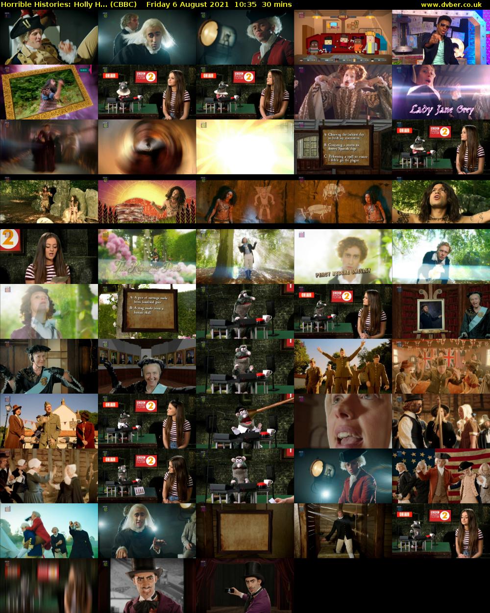 Horrible Histories: Holly H... (CBBC) Friday 6 August 2021 10:35 - 11:05