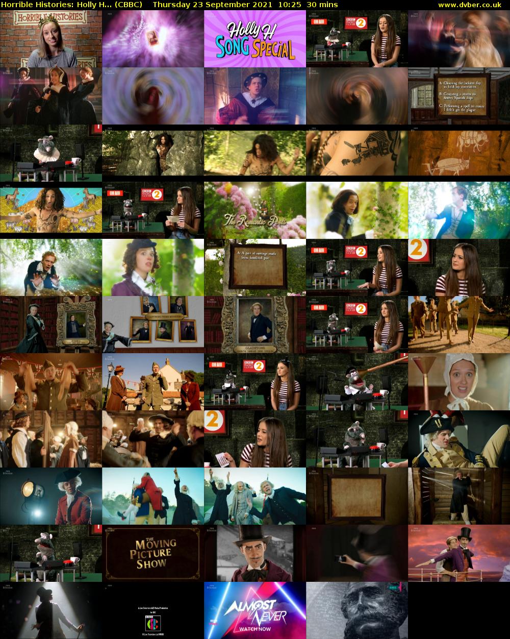 Horrible Histories: Holly H... (CBBC) Thursday 23 September 2021 10:25 - 10:55