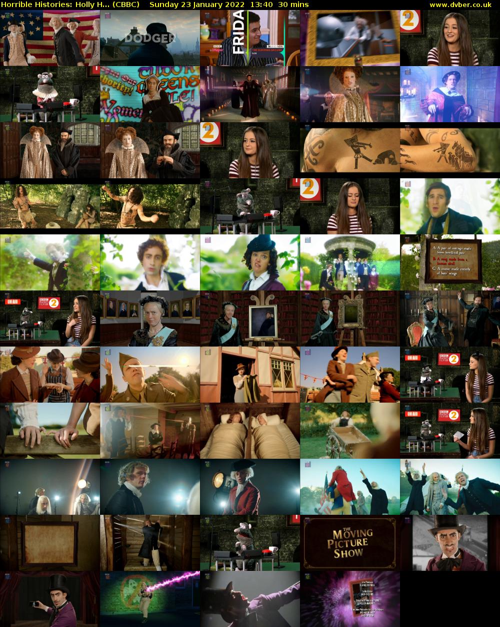 Horrible Histories: Holly H... (CBBC) Sunday 23 January 2022 13:40 - 14:10