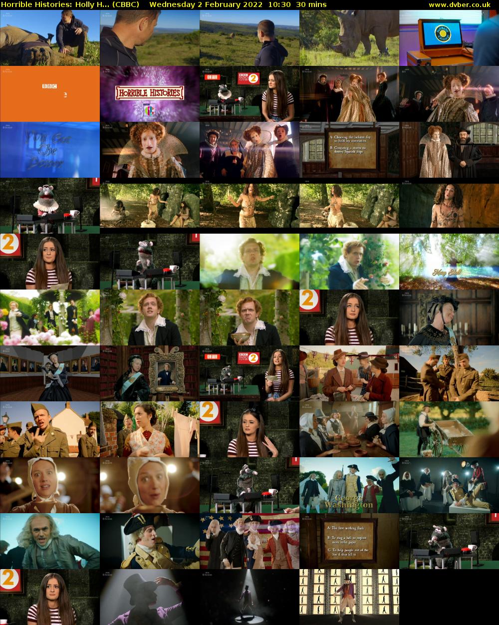 Horrible Histories: Holly H... (CBBC) Wednesday 2 February 2022 10:30 - 11:00