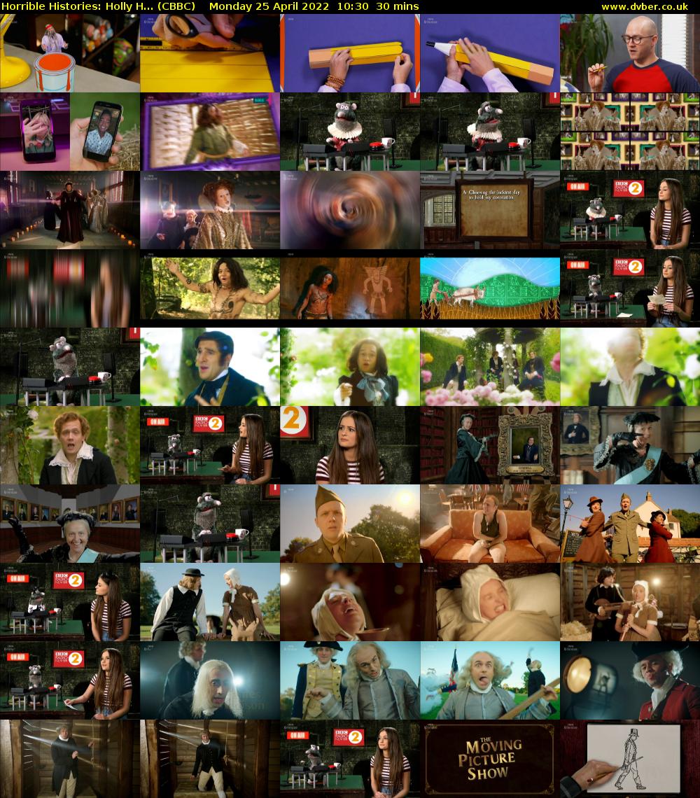 Horrible Histories: Holly H... (CBBC) Monday 25 April 2022 10:30 - 11:00