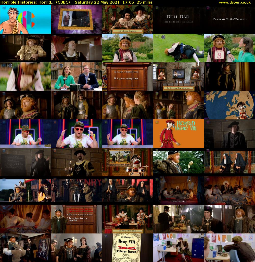 Horrible Histories: Horrid... (CBBC) Saturday 22 May 2021 17:05 - 17:30