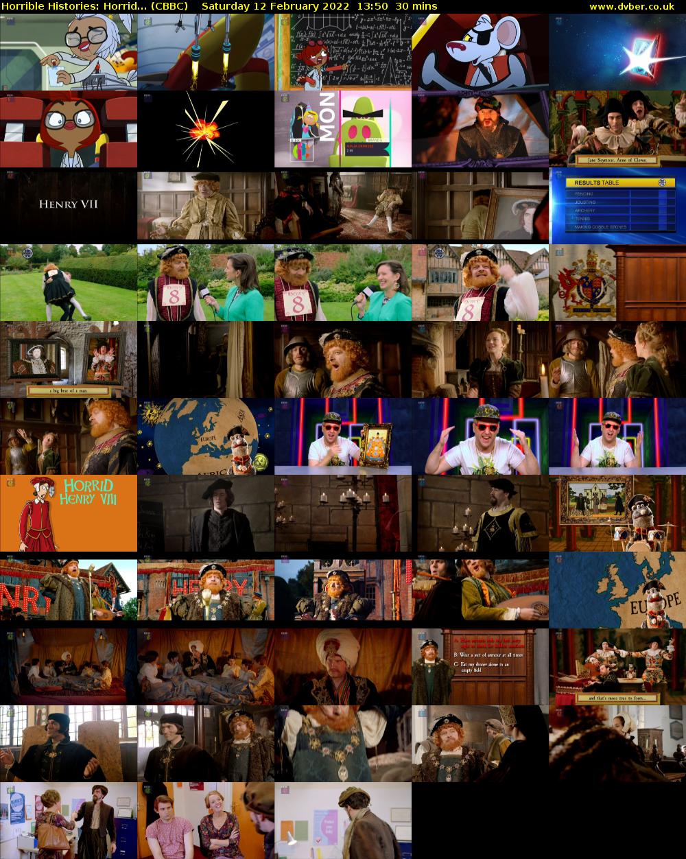 Horrible Histories: Horrid... (CBBC) Saturday 12 February 2022 13:50 - 14:20