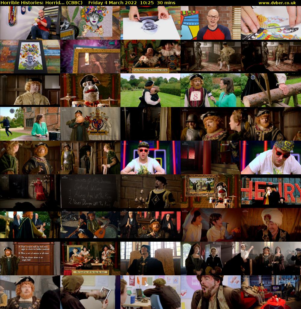 Horrible Histories: Horrid... (CBBC) Friday 4 March 2022 10:25 - 10:55