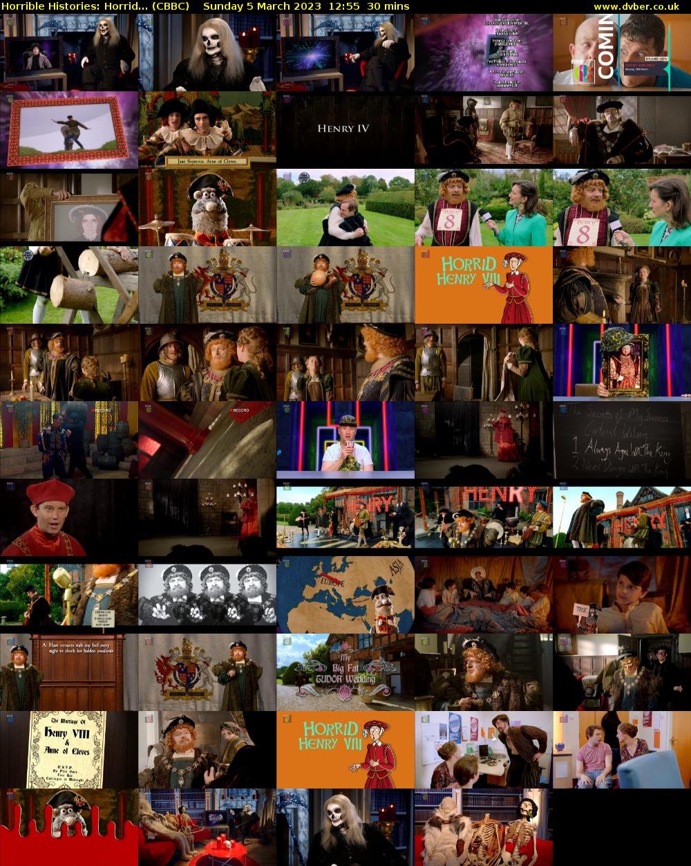Horrible Histories: Horrid... (CBBC) Sunday 5 March 2023 12:55 - 13:25