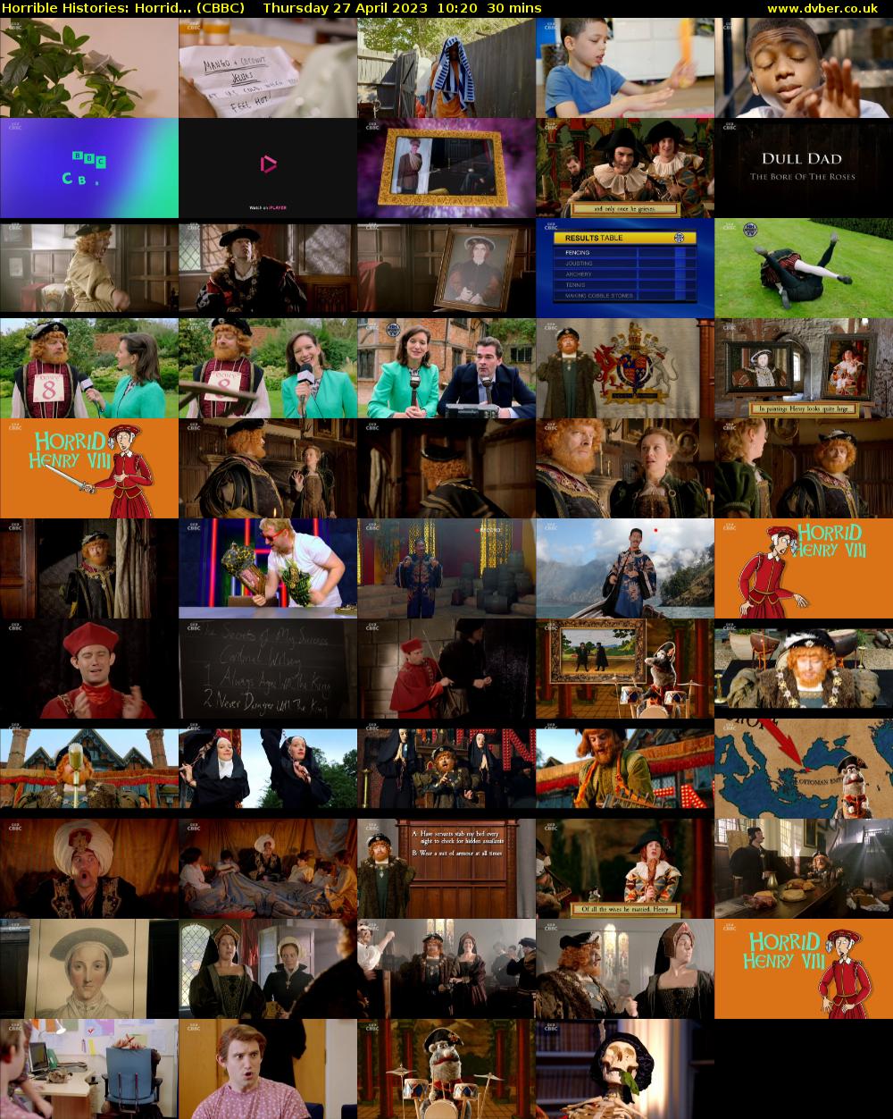 Horrible Histories: Horrid... (CBBC) Thursday 27 April 2023 10:20 - 10:50