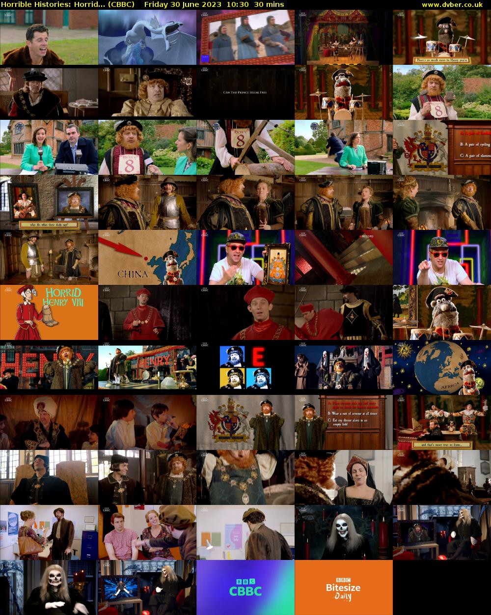 Horrible Histories: Horrid... (CBBC) Friday 30 June 2023 10:30 - 11:00