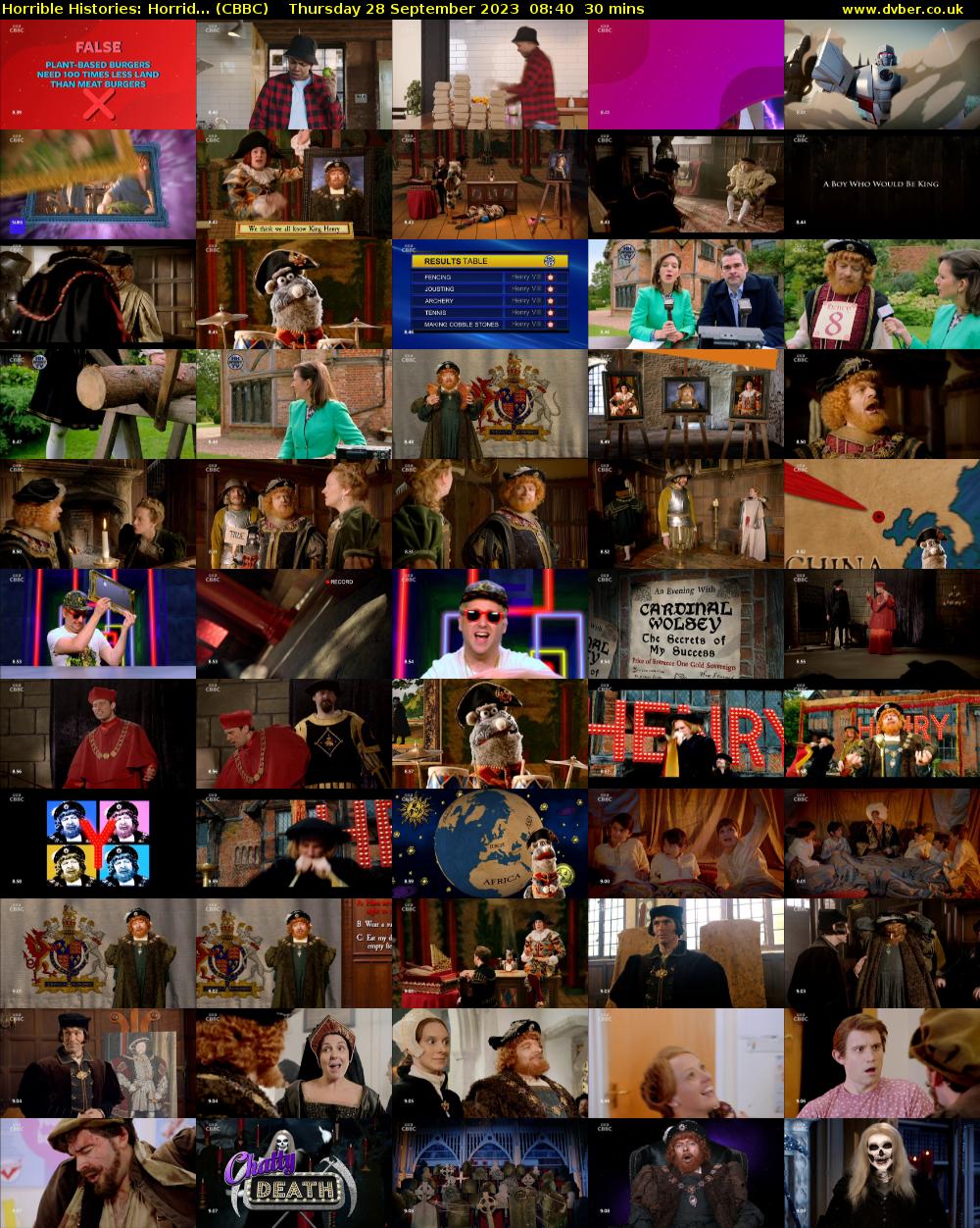 Horrible Histories: Horrid... (CBBC) Thursday 28 September 2023 08:40 - 09:10