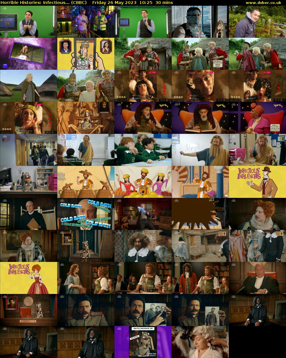 Horrible Histories: Infectious... (CBBC) Friday 26 May 2023 10:25 - 10:55