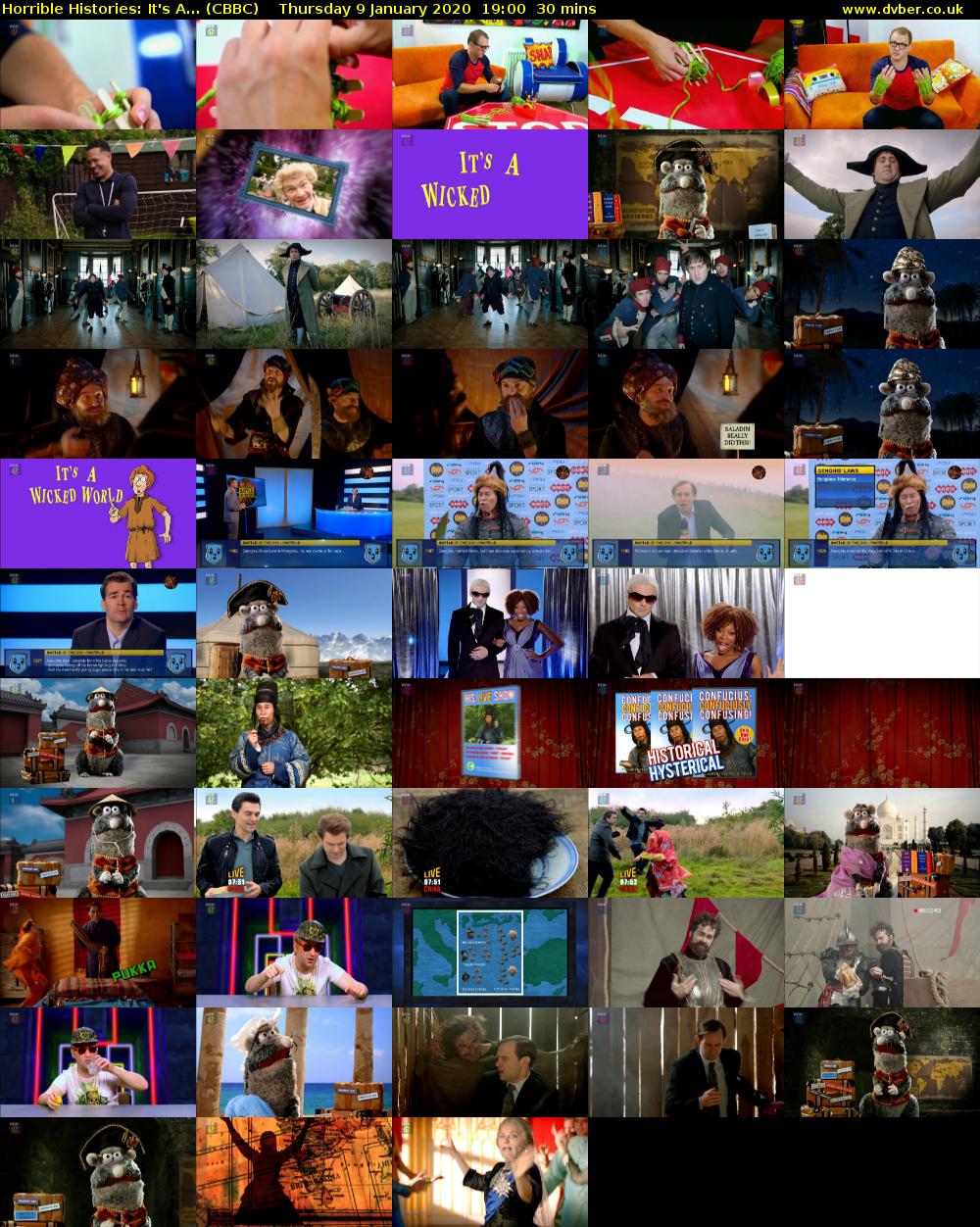 Horrible Histories: It's A... (CBBC) Thursday 9 January 2020 19:00 - 19:30