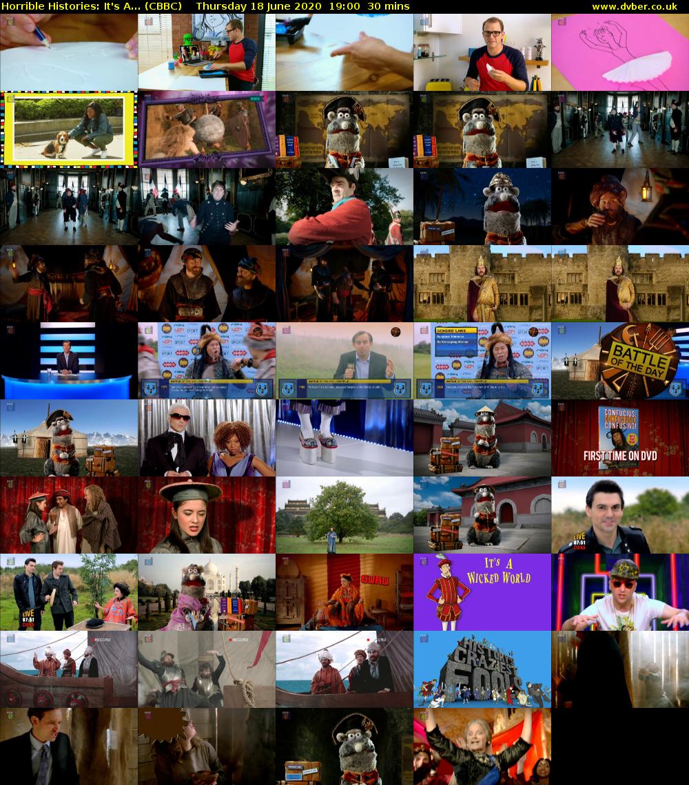 Horrible Histories: It's A... (CBBC) Thursday 18 June 2020 19:00 - 19:30