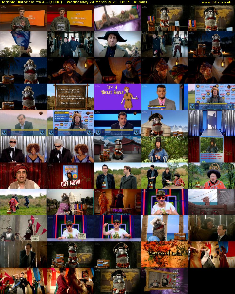 Horrible Histories: It's A... (CBBC) Wednesday 24 March 2021 10:15 - 10:45
