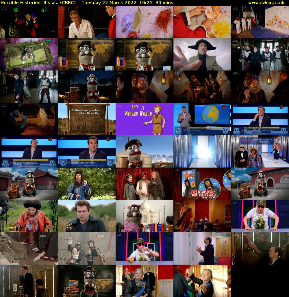 Horrible Histories: It's A... (CBBC) Tuesday 22 March 2022 10:25 - 10:55