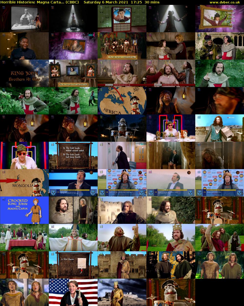 Horrible Histories: Magna Carta... (CBBC) Saturday 6 March 2021 17:25 - 17:55