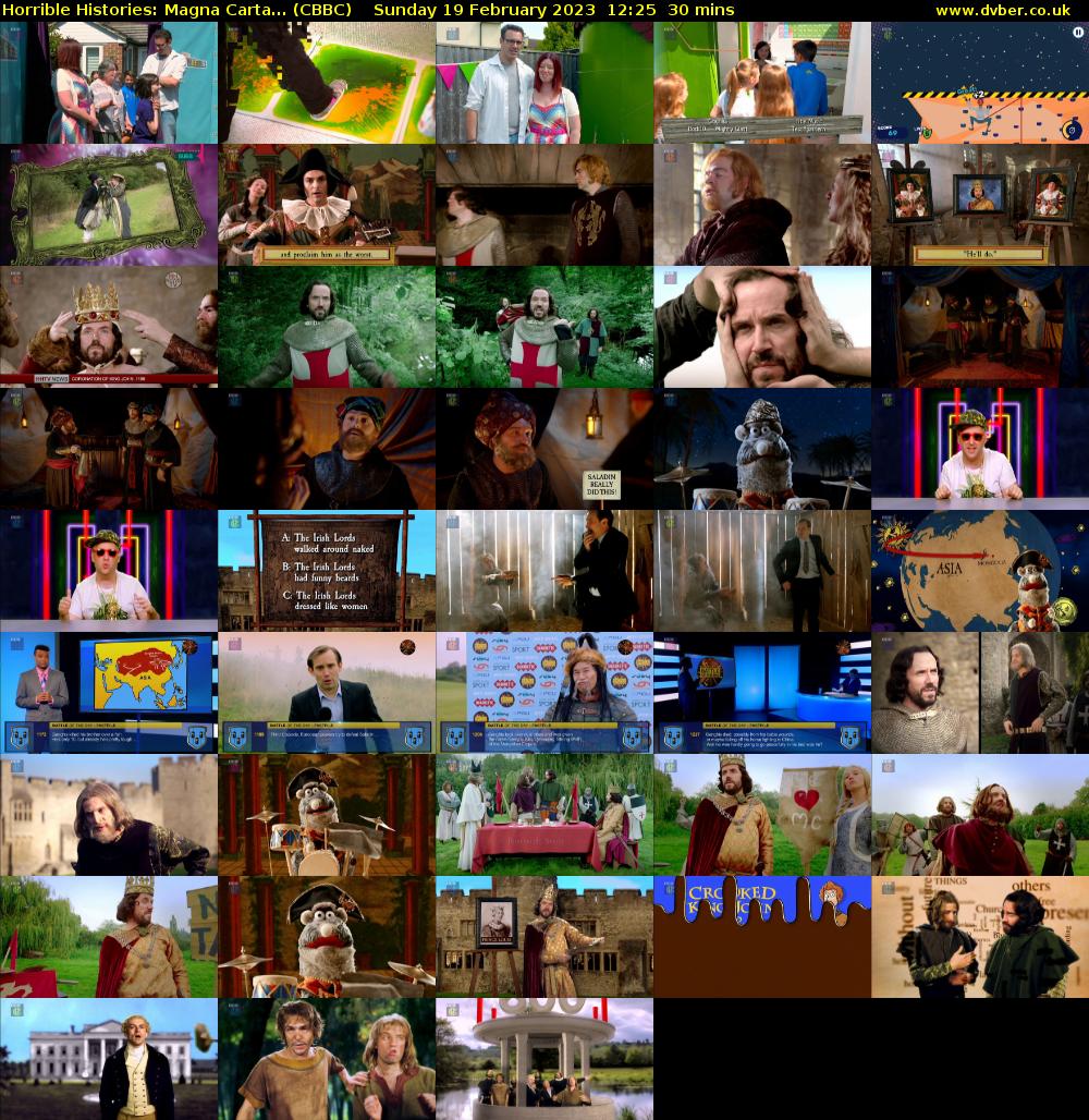 Horrible Histories: Magna Carta... (CBBC) Sunday 19 February 2023 12:25 - 12:55