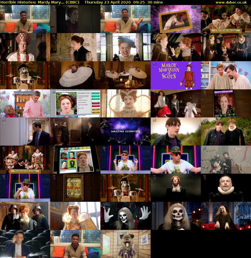 Horrible Histories: Mardy Mary... (CBBC) Thursday 23 April 2020 09:25 - 09:55