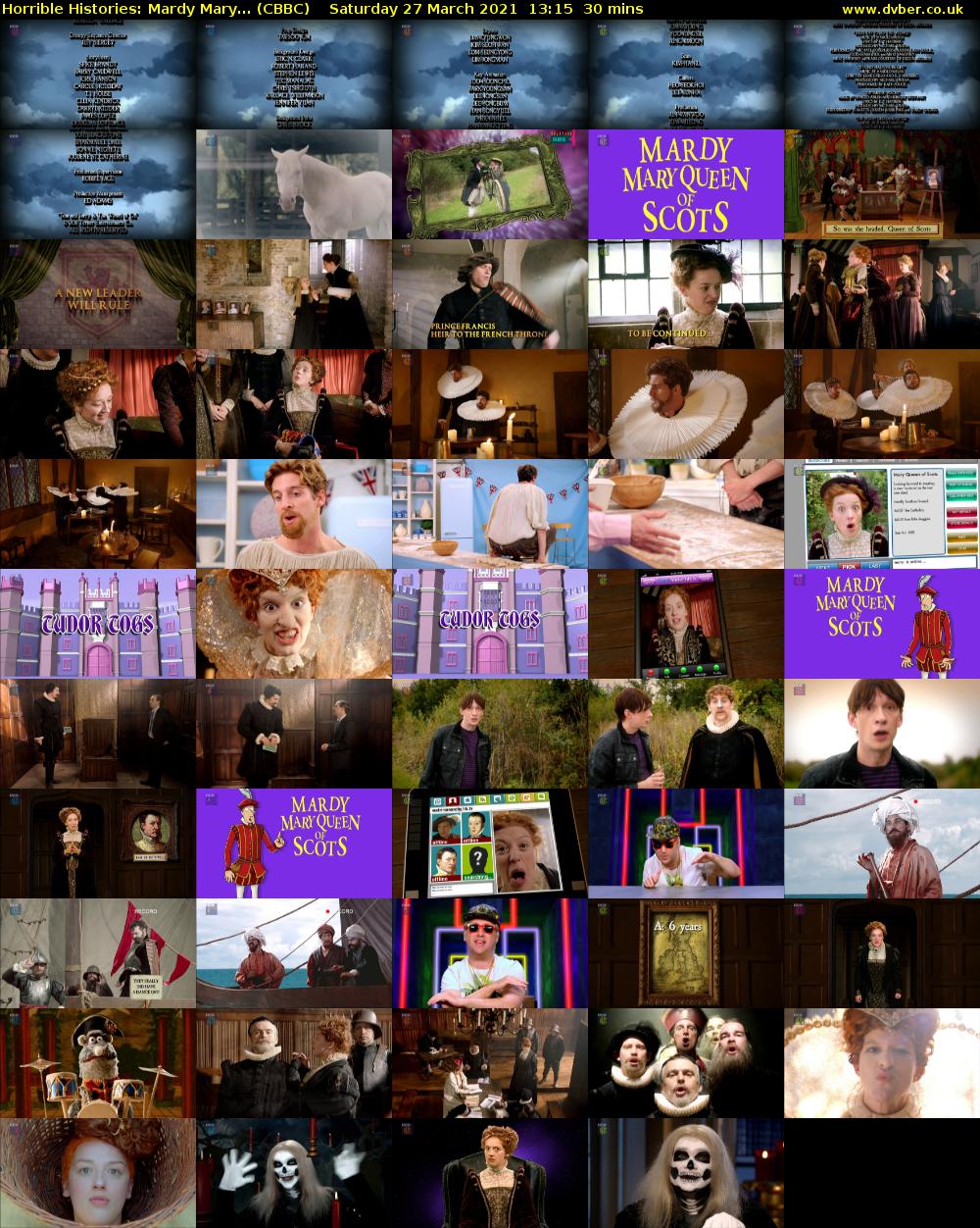 Horrible Histories: Mardy Mary... (CBBC) Saturday 27 March 2021 13:15 - 13:45