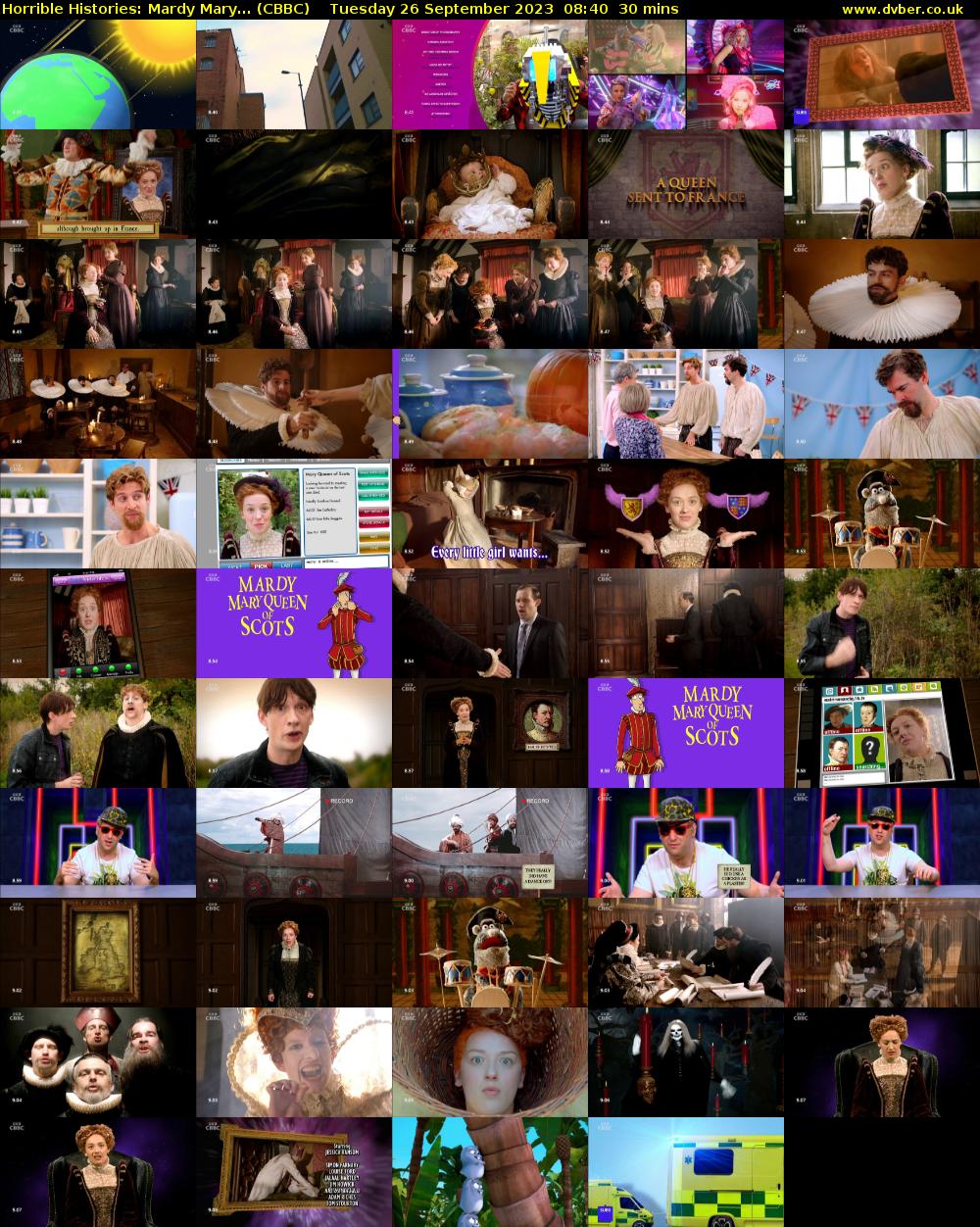 Horrible Histories: Mardy Mary... (CBBC) Tuesday 26 September 2023 08:40 - 09:10