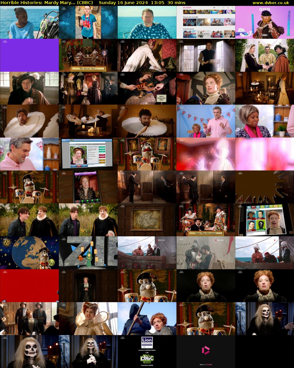 Horrible Histories: Mardy Mary... (CBBC) Sunday 16 June 2024 13:05 - 13:35