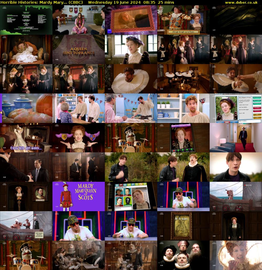 Horrible Histories: Mardy Mary... (CBBC) Wednesday 19 June 2024 08:35 - 09:00