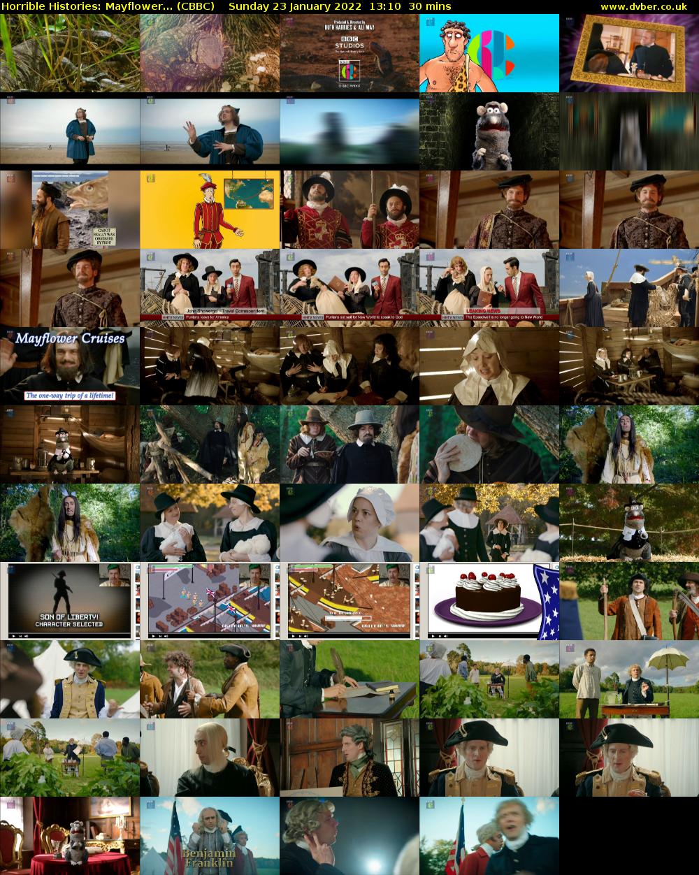 Horrible Histories: Mayflower... (CBBC) Sunday 23 January 2022 13:10 - 13:40