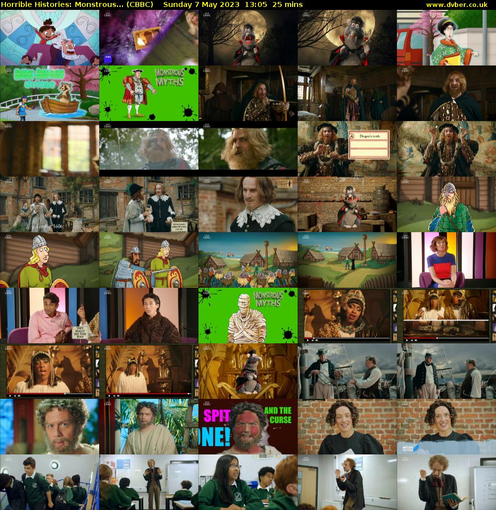Horrible Histories: Monstrous... (CBBC) Sunday 7 May 2023 13:05 - 13:30