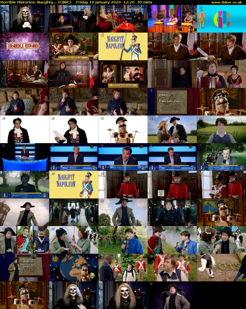 Horrible Histories: Naughty... (CBBC) Friday 10 January 2020 12:20 - 12:50