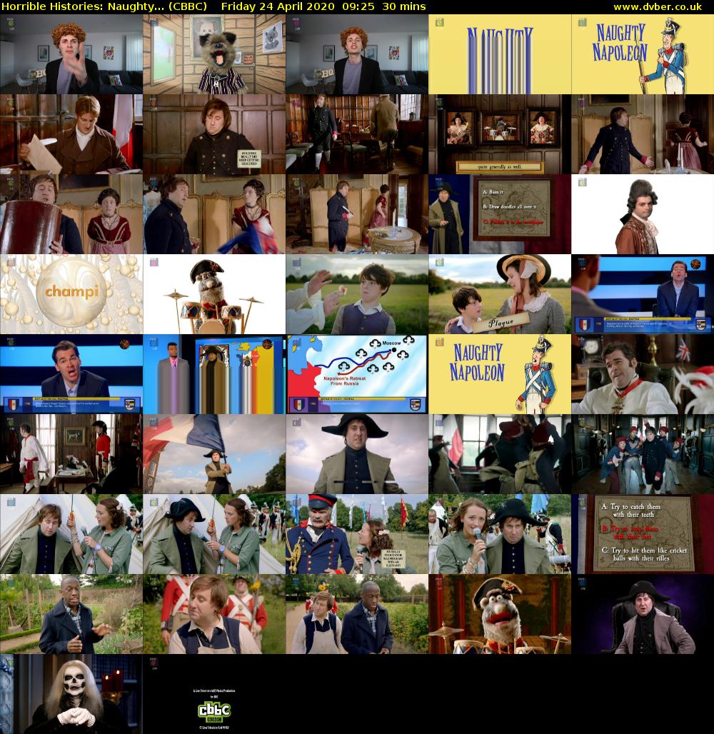 Horrible Histories: Naughty... (CBBC) Friday 24 April 2020 09:25 - 09:55