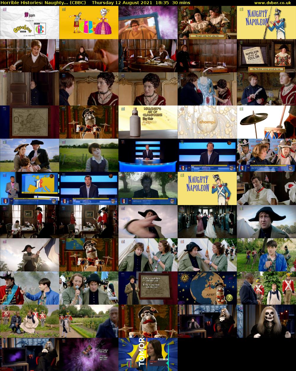 Horrible Histories: Naughty... (CBBC) Thursday 12 August 2021 18:35 - 19:05
