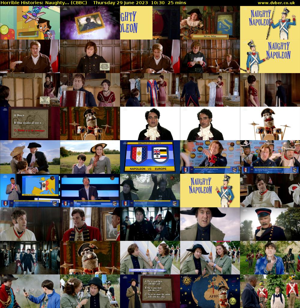 Horrible Histories: Naughty... (CBBC) Thursday 29 June 2023 10:30 - 10:55