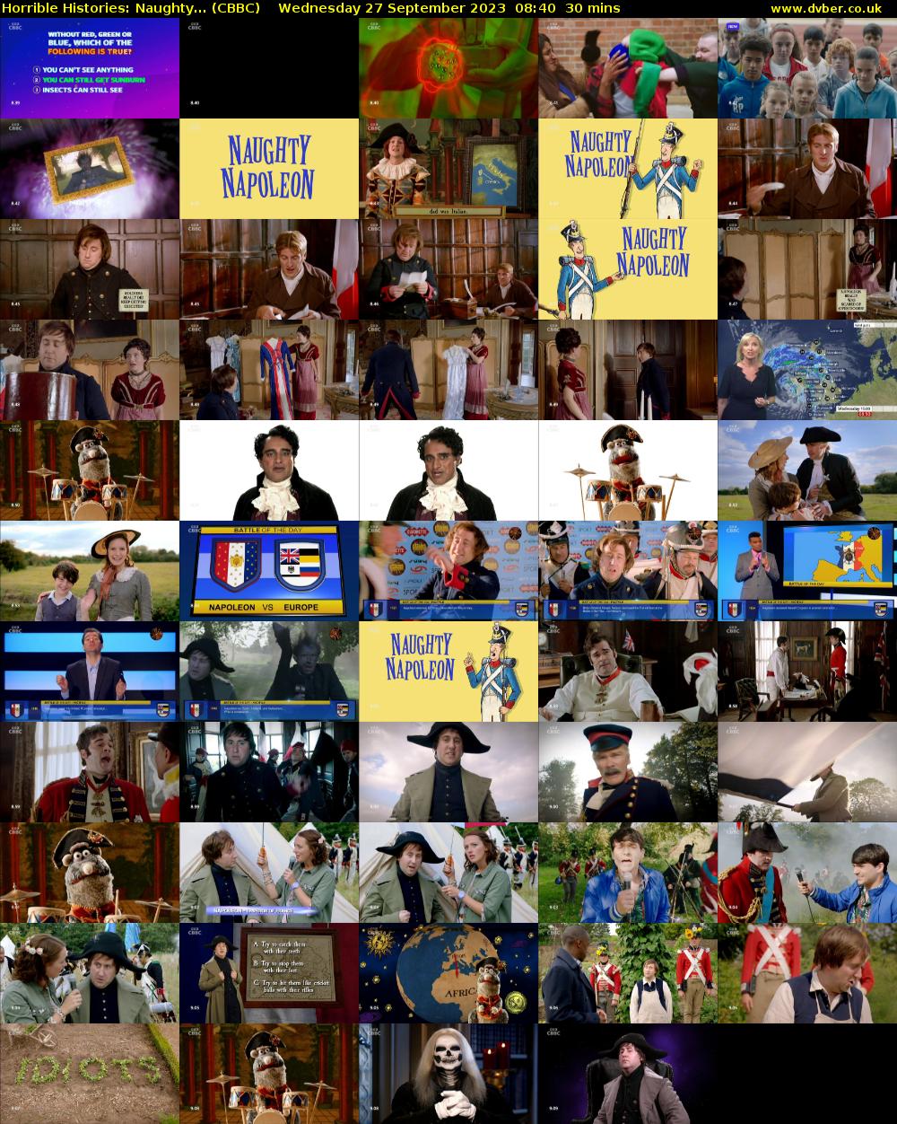 Horrible Histories: Naughty... (CBBC) Wednesday 27 September 2023 08:40 - 09:10