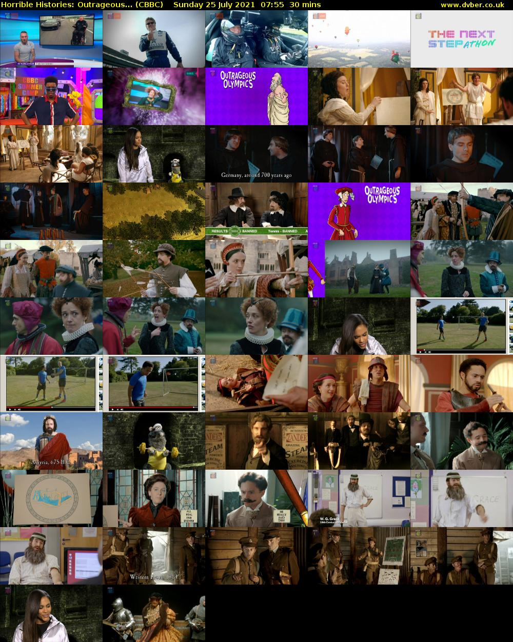 Horrible Histories: Outrageous... (CBBC) Sunday 25 July 2021 07:55 - 08:25