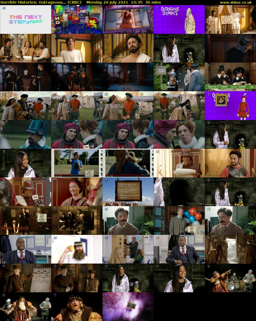 Horrible Histories: Outrageous... (CBBC) Monday 26 July 2021 10:35 - 11:05