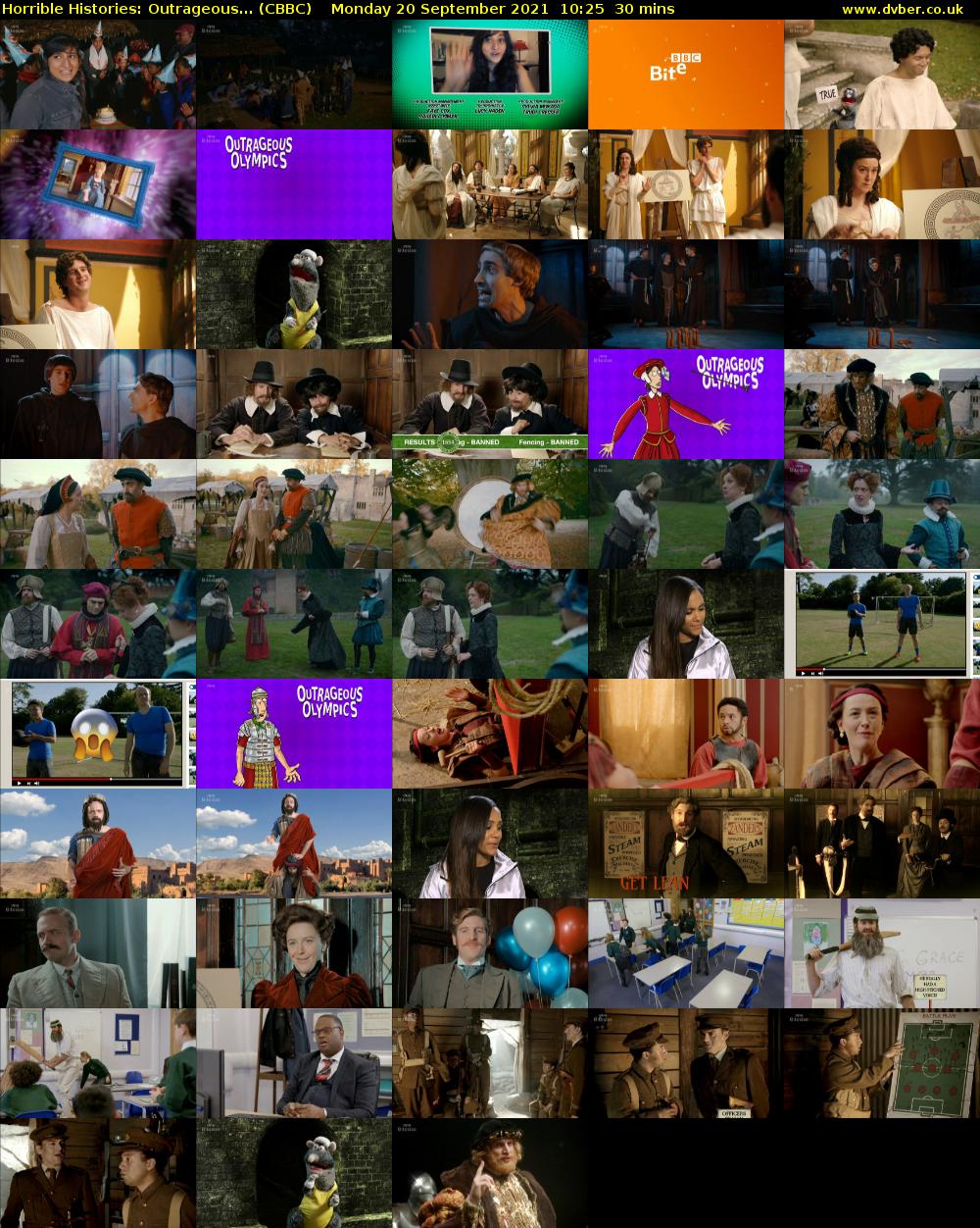 Horrible Histories: Outrageous... (CBBC) Monday 20 September 2021 10:25 - 10:55