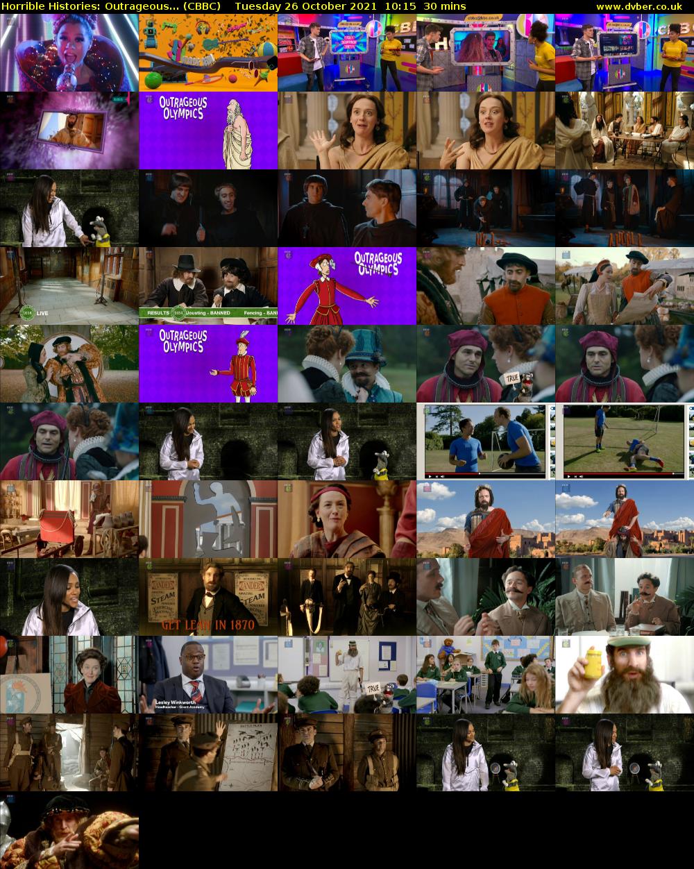 Horrible Histories: Outrageous... (CBBC) Tuesday 26 October 2021 10:15 - 10:45