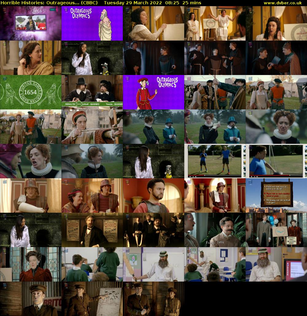 Horrible Histories: Outrageous... (CBBC) Tuesday 29 March 2022 08:25 - 08:50
