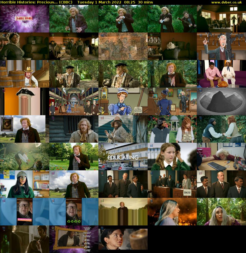 Horrible Histories: Precious... (CBBC) Tuesday 1 March 2022 08:25 - 08:55