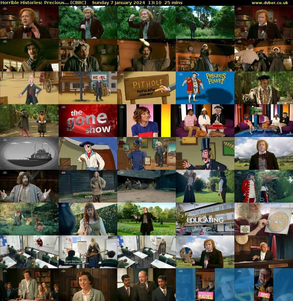 Horrible Histories: Precious... (CBBC) Sunday 7 January 2024 13:10 - 13:35