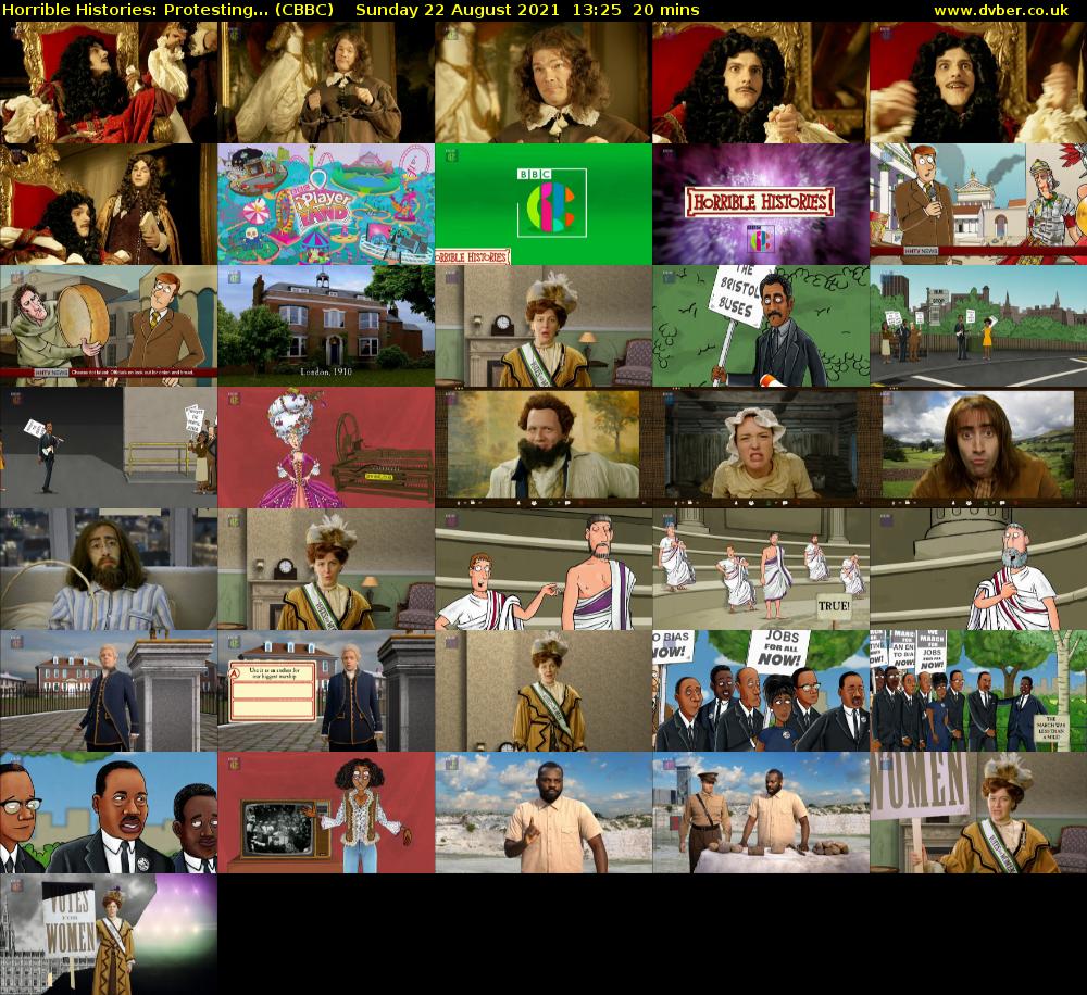 Horrible Histories: Protesting... (CBBC) Sunday 22 August 2021 13:25 - 13:45