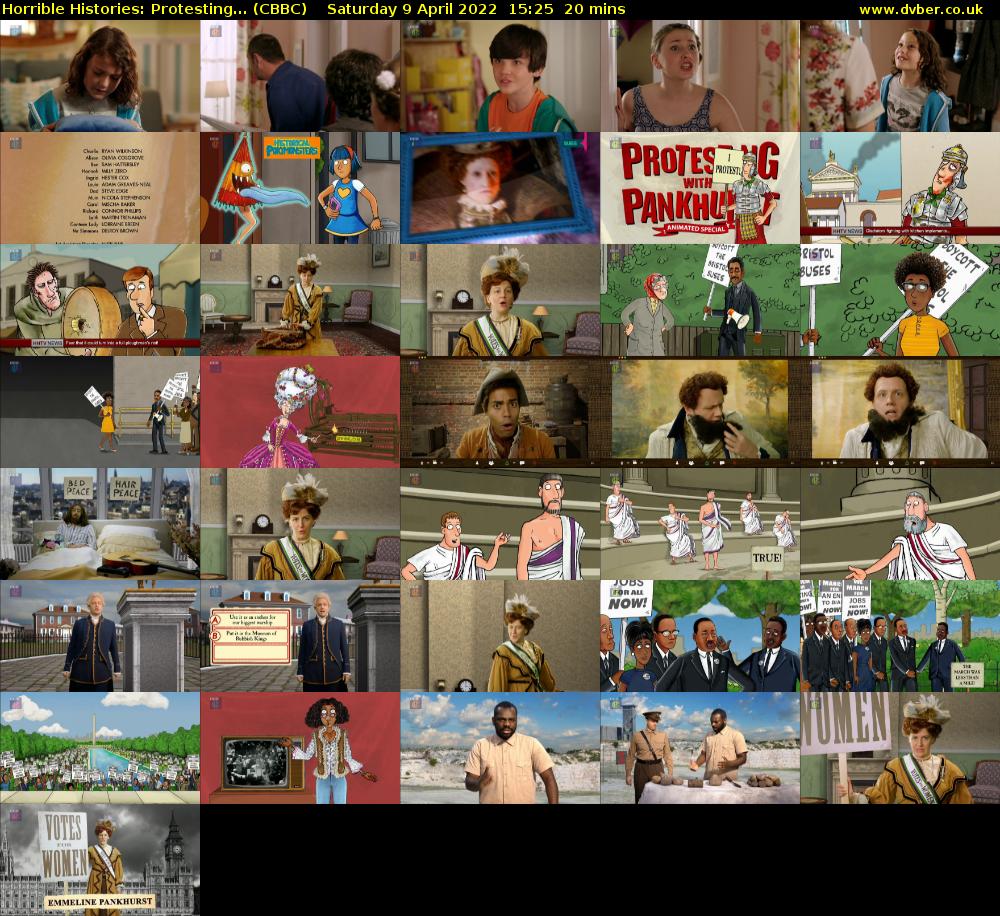 Horrible Histories: Protesting... (CBBC) Saturday 9 April 2022 15:25 - 15:45
