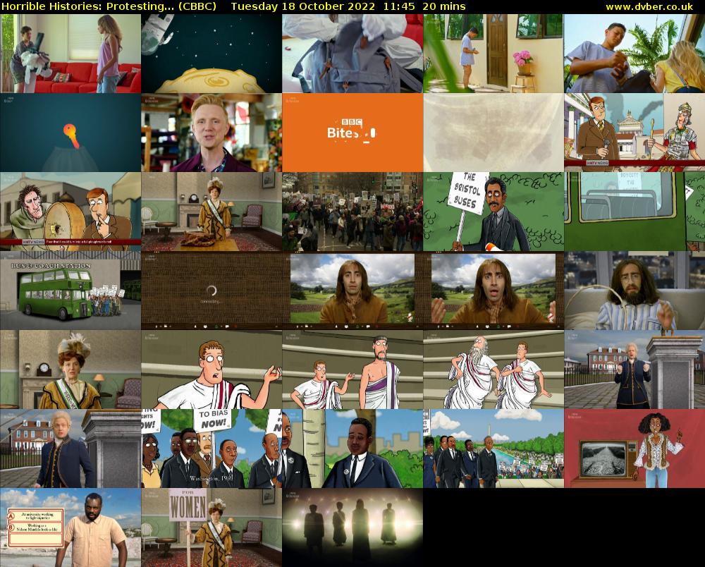 Horrible Histories: Protesting... (CBBC) Tuesday 18 October 2022 11:45 - 12:05