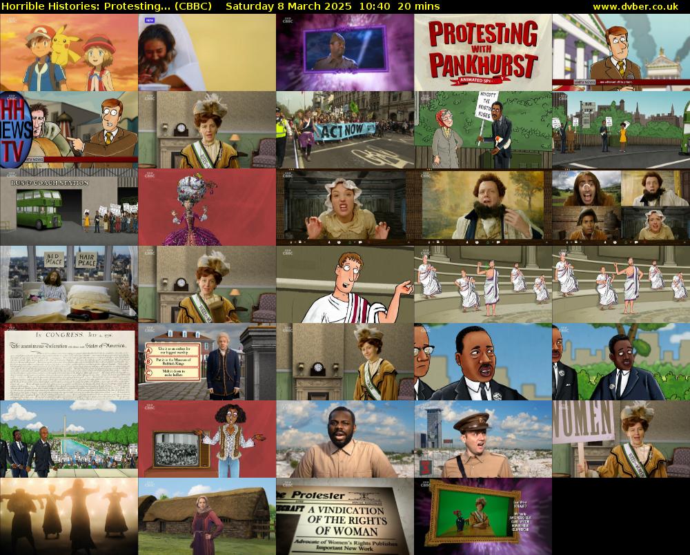 Horrible Histories: Protesting... (CBBC) Saturday 8 March 2025 10:40 - 11:00