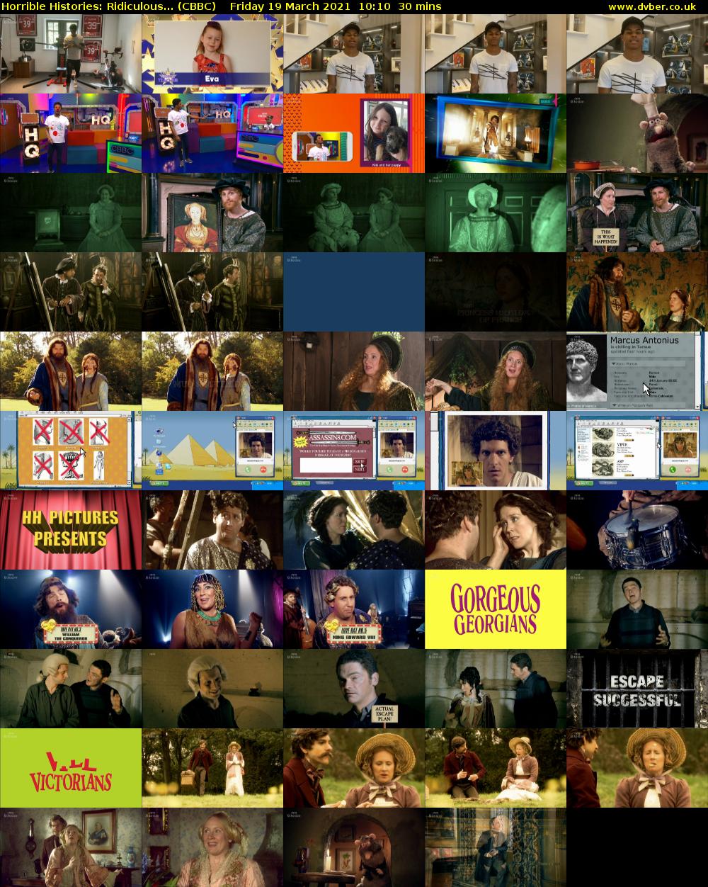 Horrible Histories: Ridiculous... (CBBC) Friday 19 March 2021 10:10 - 10:40