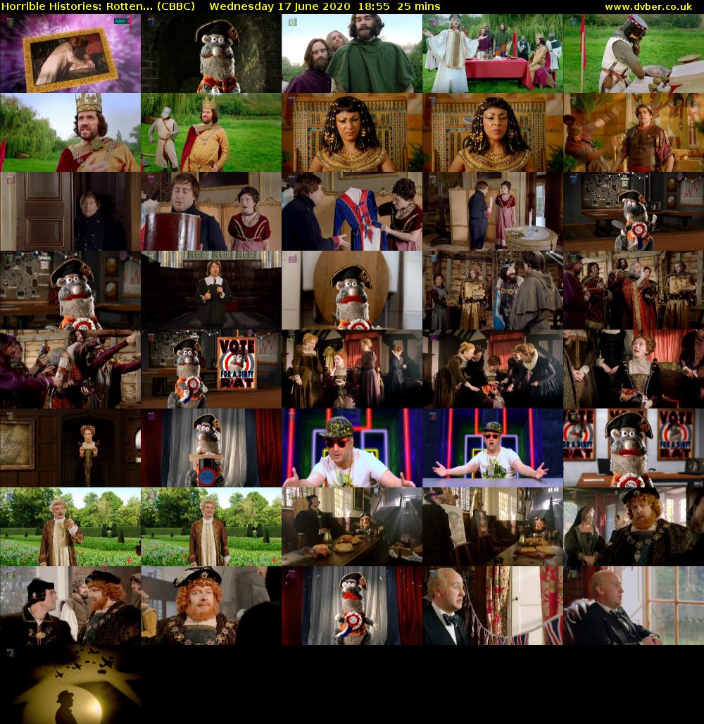 Horrible Histories: Rotten... (CBBC) Wednesday 17 June 2020 18:55 - 19:20